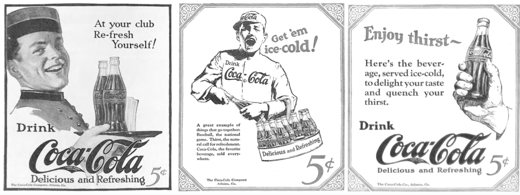 Coca-Cola Ads featuring new Bottle Design