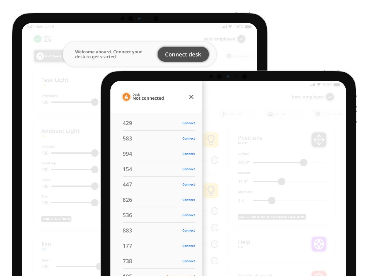 Xybix connect desk on iPad